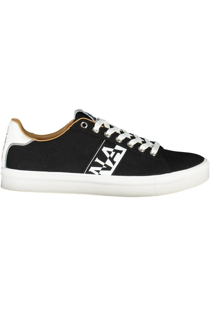 Black Polyester Men Sneaker