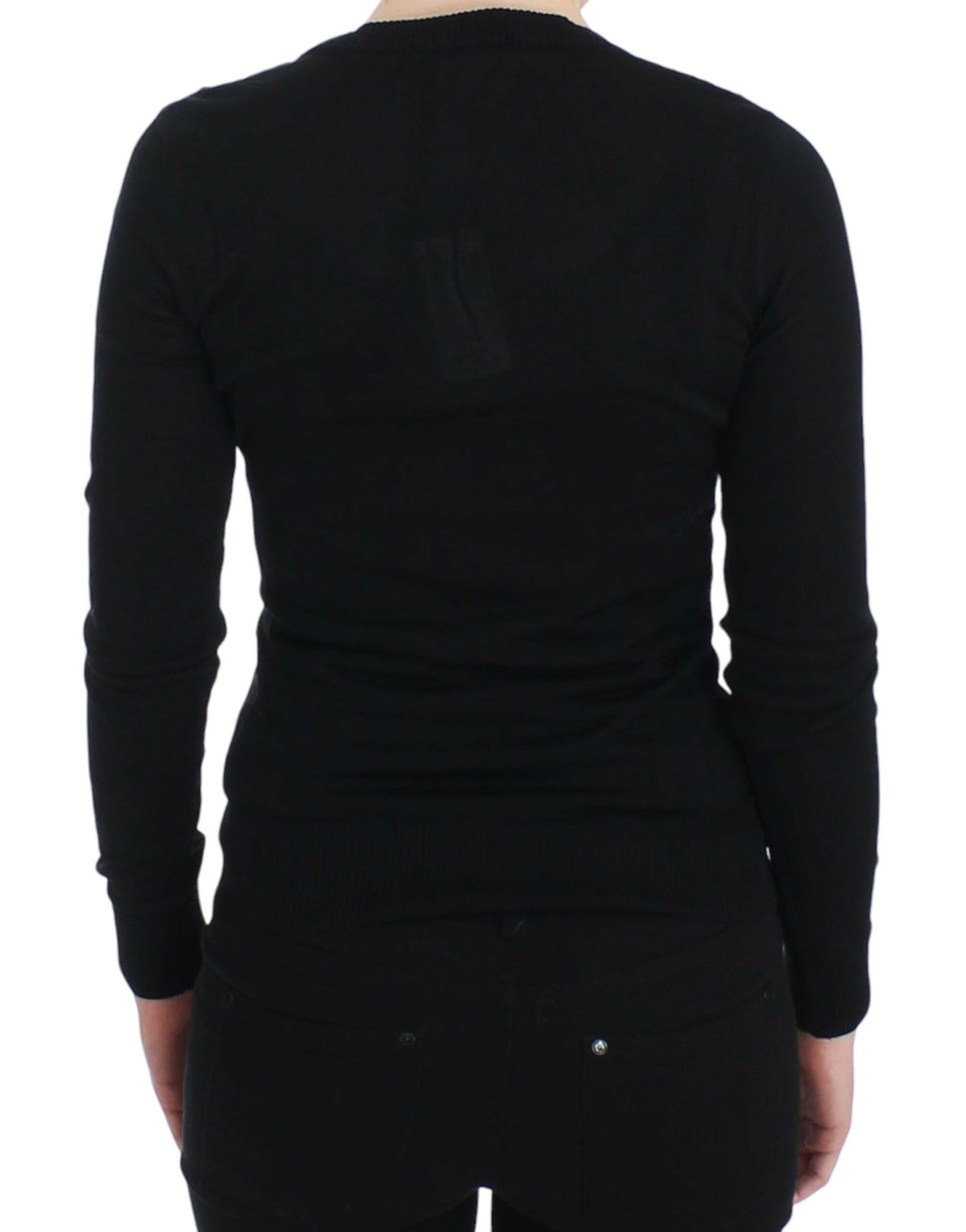 Elegant Black Deep Crewneck Sweater