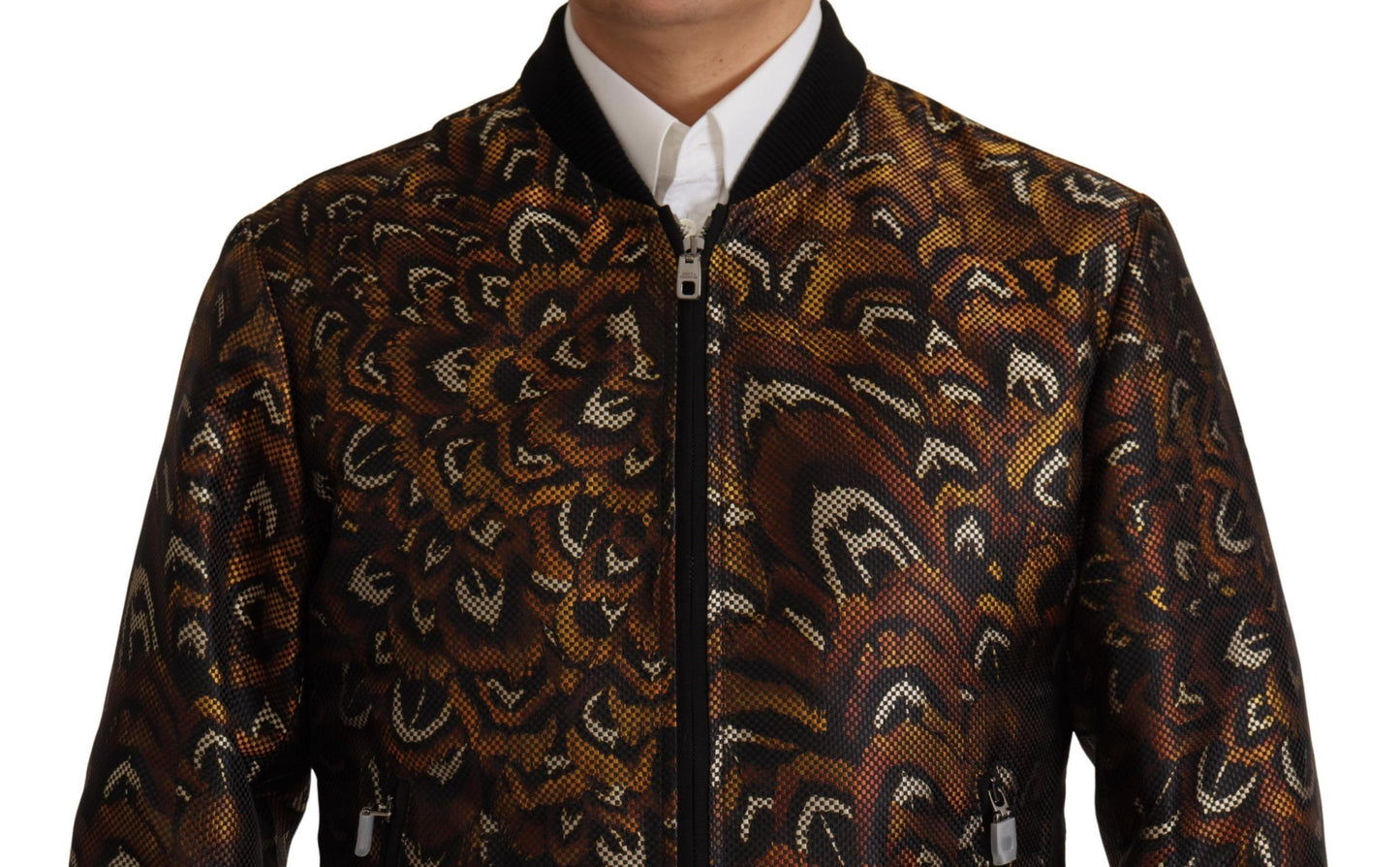 Elegant Brown Blouson Jacket