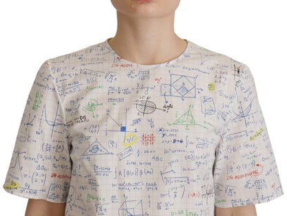 Algebra Print Round Neck Cotton Tee