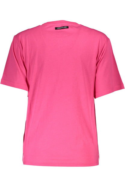 Pink Cotton Women T-Shirt