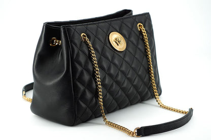 Elegant Quilted Nappa Leather Tote Bag