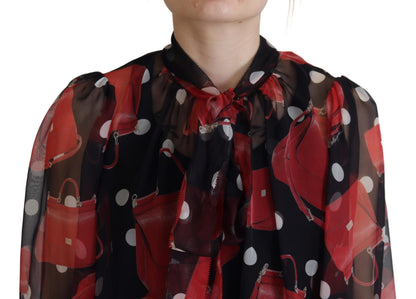 Sicilian Print Silk Blouse - Luxurious & Chic