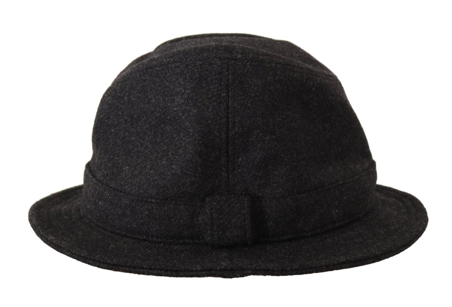 Elegant Gray Trilby Hat in Wool and Cashmere