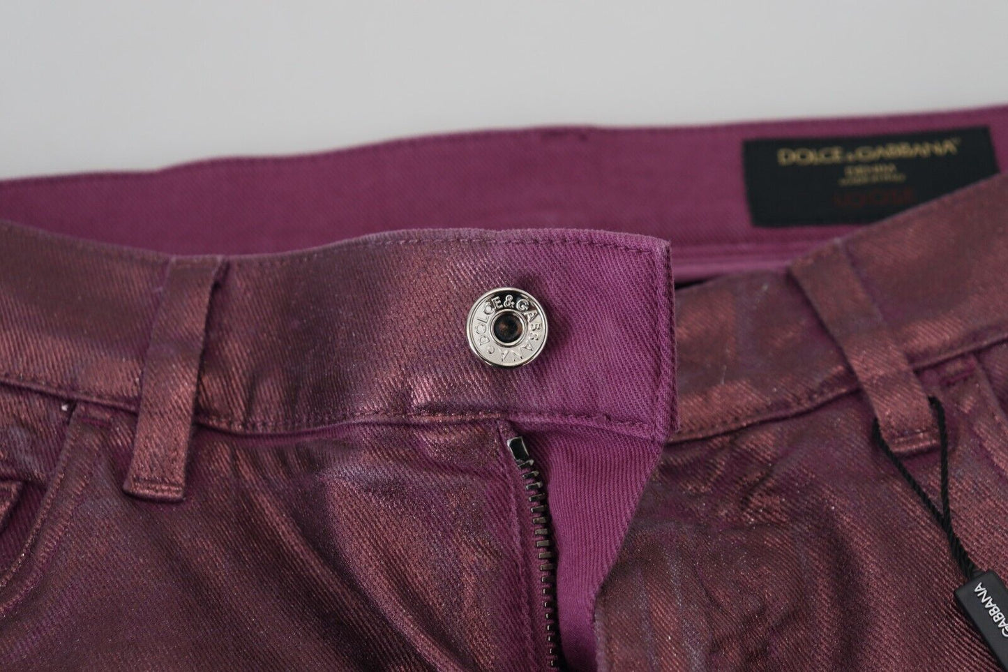 Elegant Magenta Cotton Trousers