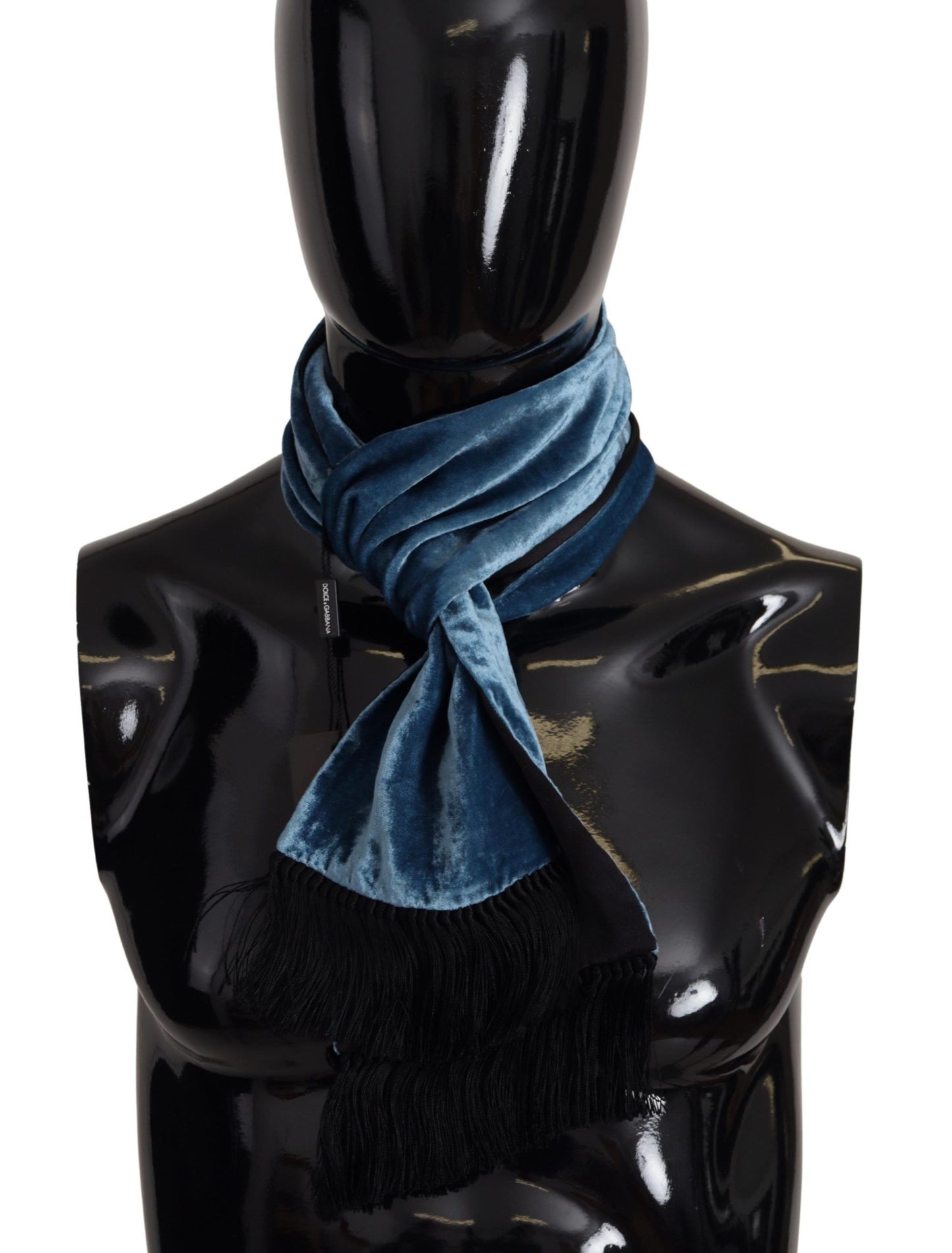 Elegant Silk Men's Scarf in Regal Blue