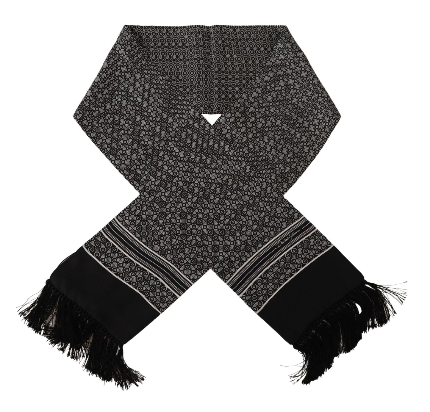 Elegant Geometric Silk Men's Scarf