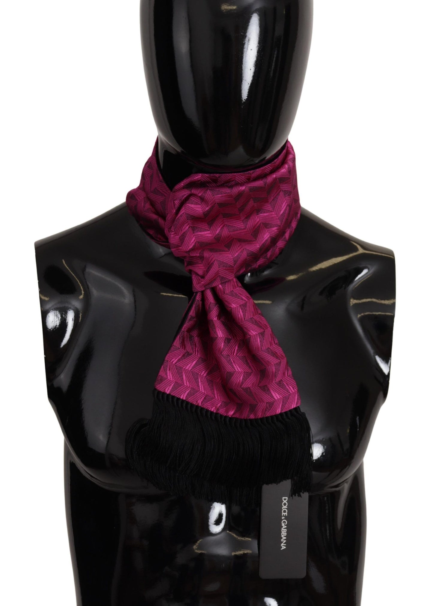 Elegant Magenta Silk Men's Scarf Wrap