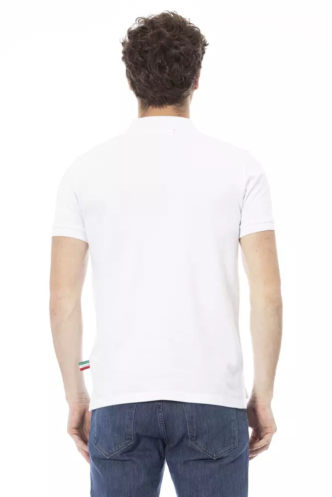 White Cotton Men Polo