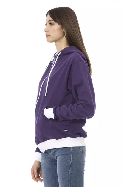 Purple Cotton Women Sweater