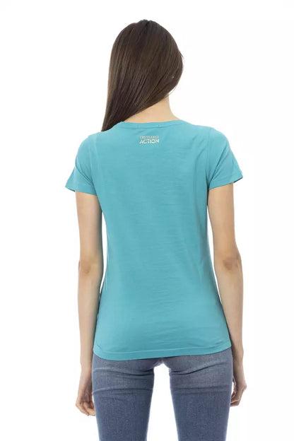 Light Blue Cotton Women Top