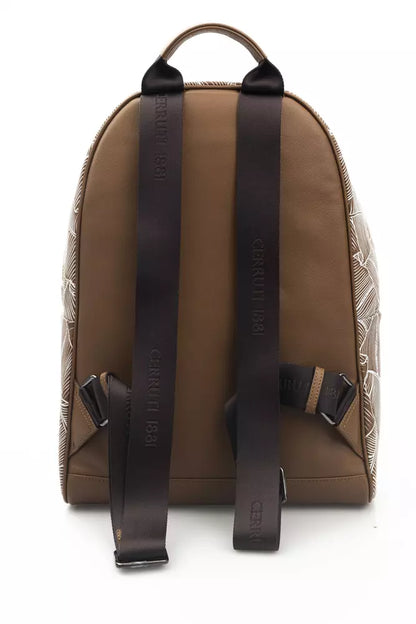 Brown Leather Men Backpack