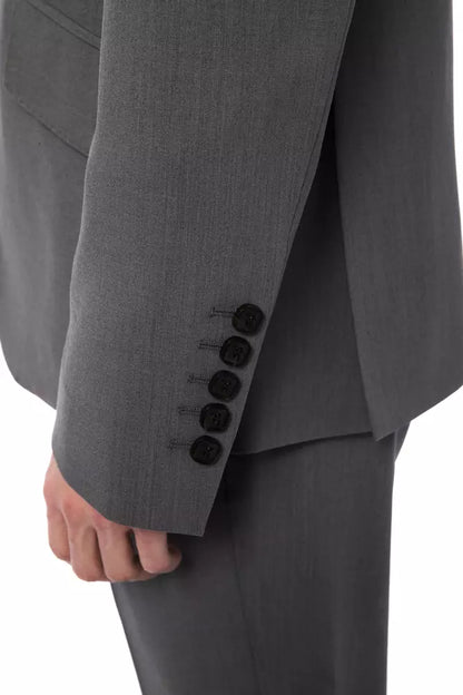 Gray Wool Men Suit