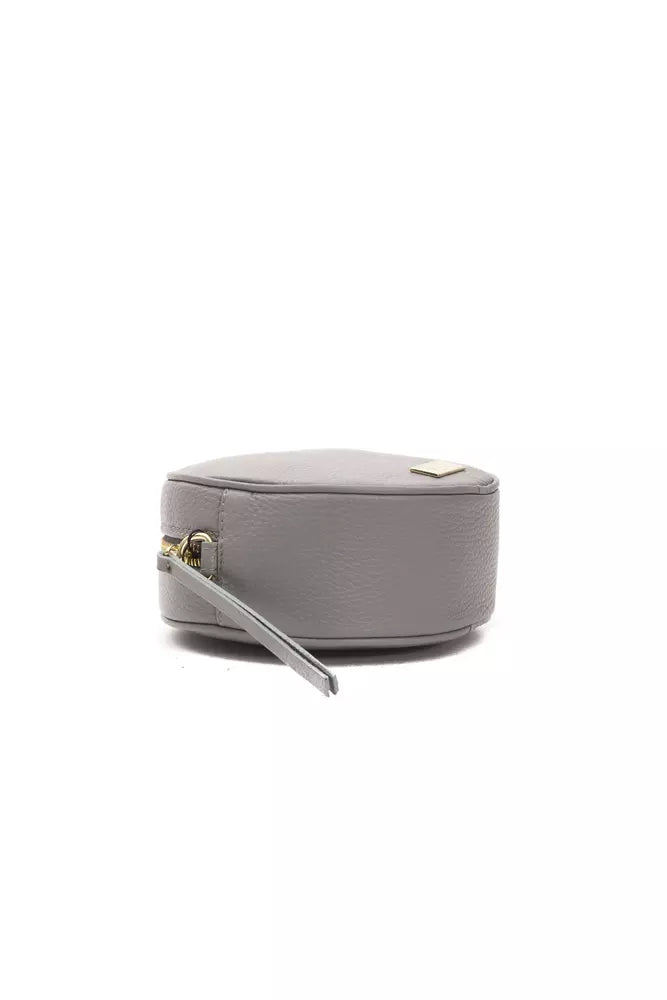 Gray Leather Women Crossbody Bag