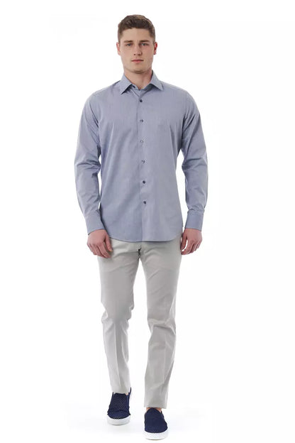 Gray Cotton Men Shirt