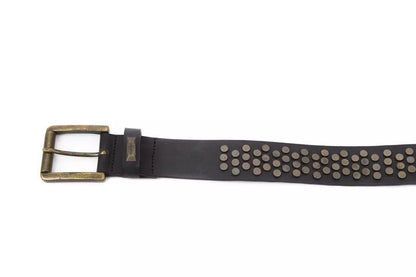 "Black Cowhide Women Belt"