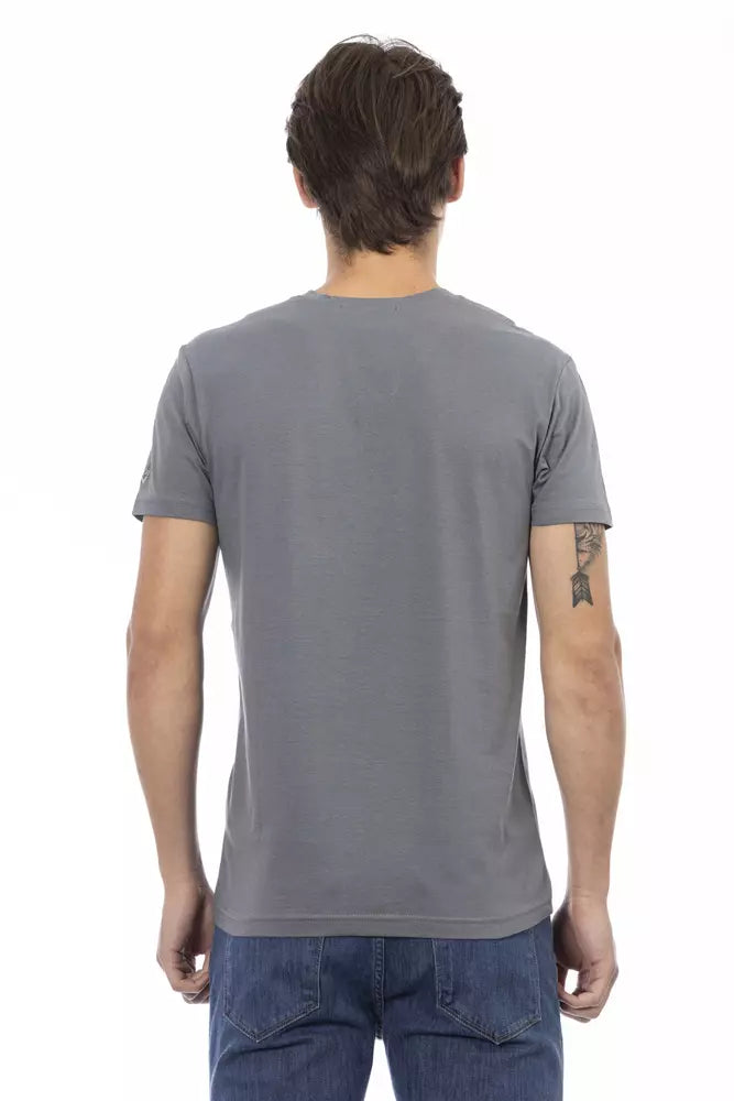 Gray Cotton Mens TShirt