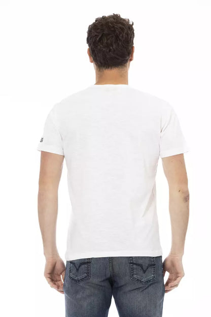 White Cotton Men T-Shirt