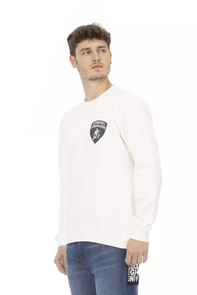 White Cotton Men Sweater