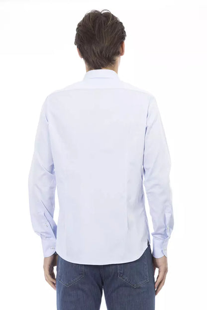 Light Blue Cotton Men Shirt