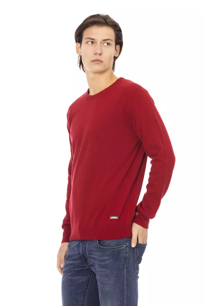 Red Wool Men Sweater