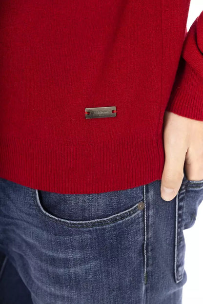 Red Wool Men Sweater