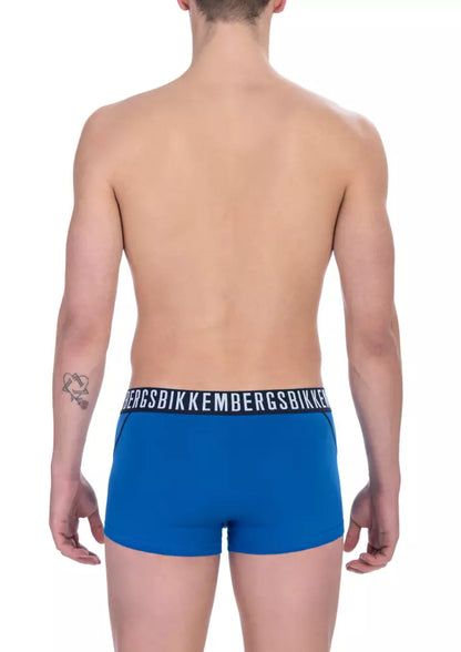 Blue Cotton Men Underwear Trunk Pack