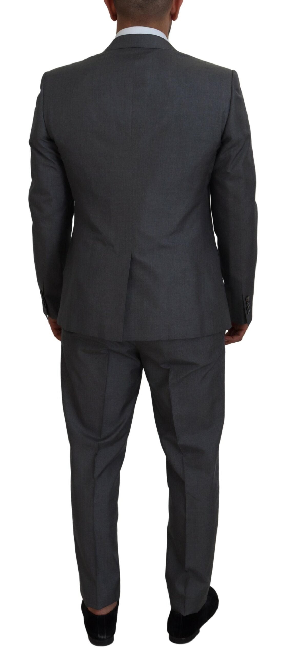 Sleek Silver Martini Slim Fit Three-Piece Suit