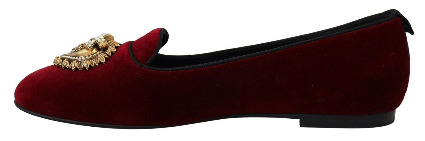 Bordeaux Velvet Devotion Loafers