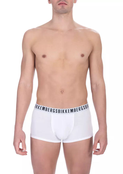 White Cotton Men Underwear Trunk Pack