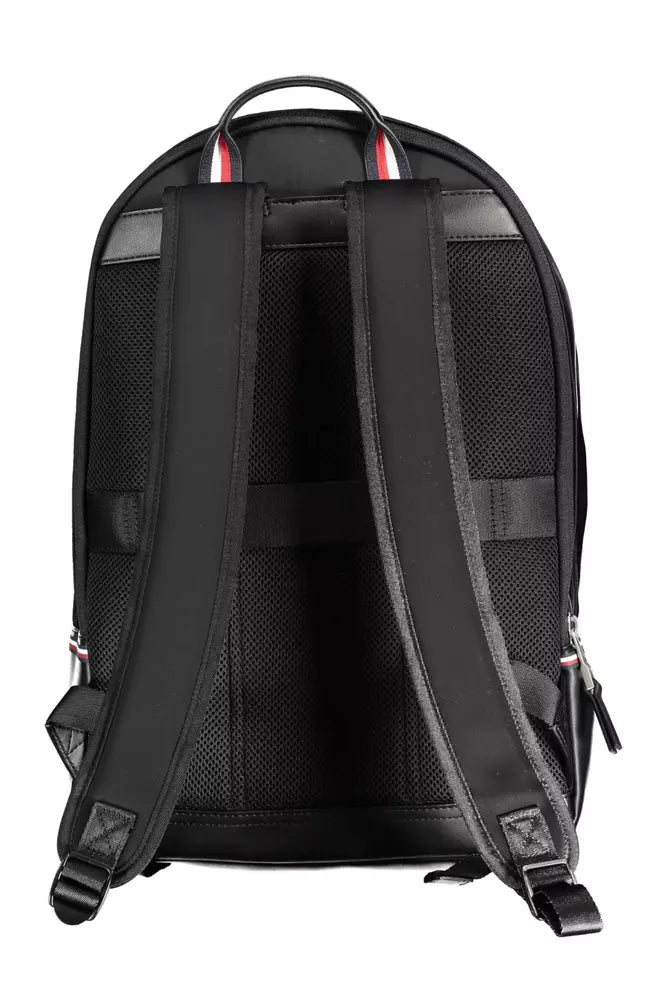 Black Polyethylene Men Backpack