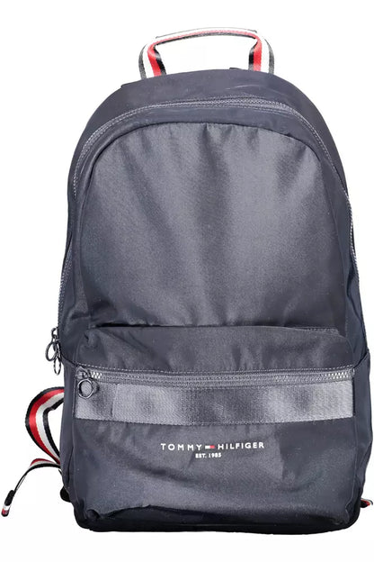 Blue Polyester Men Backpack