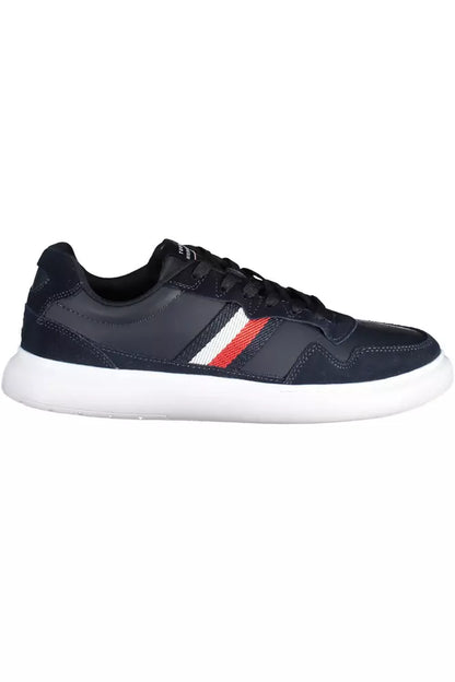 Blue Leather Men Sneaker