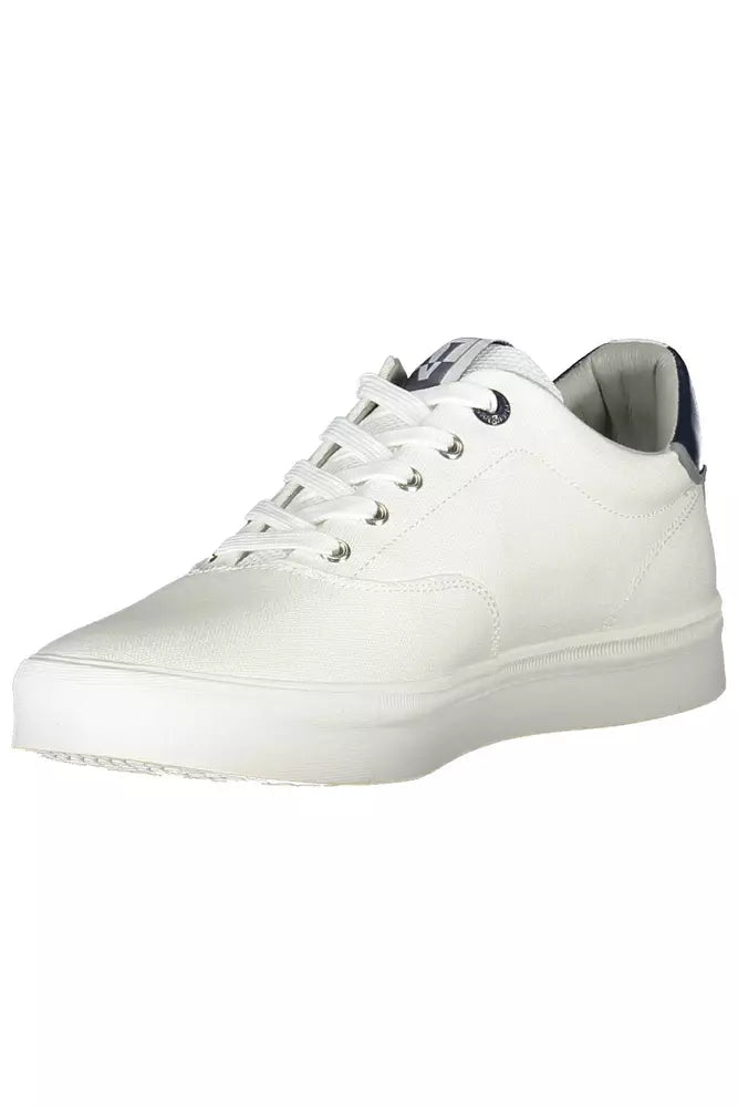 White Polyester Men Sneaker