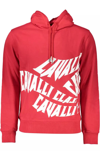 Elegant Pink Hooded Sweatshirt with Logo Print