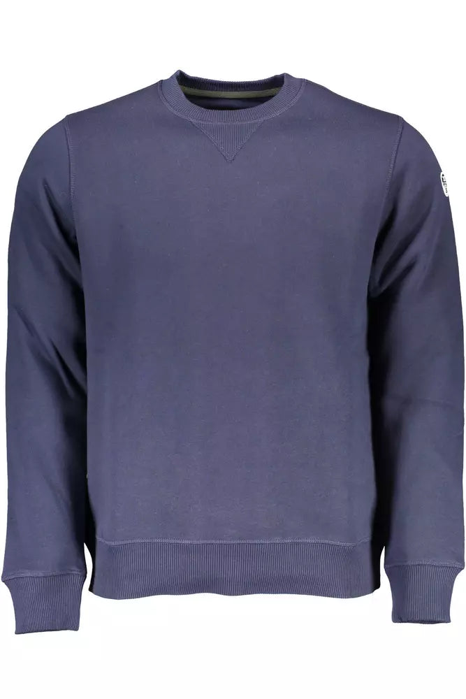 Blue Cotton Men Sweater