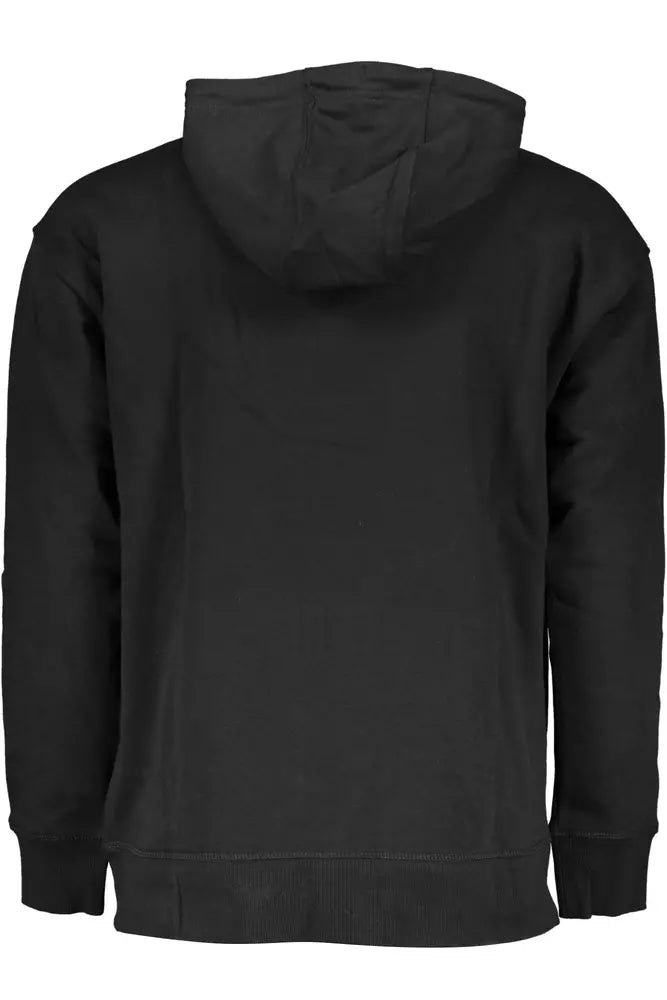 Black Cotton Men Sweater