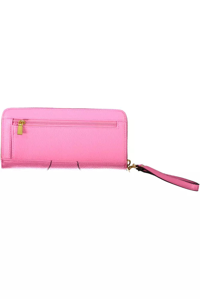 Pink Polyethylene Women Wallet