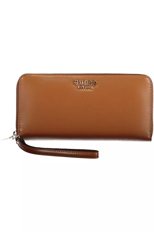 Brown Polyethylene Women Wallet