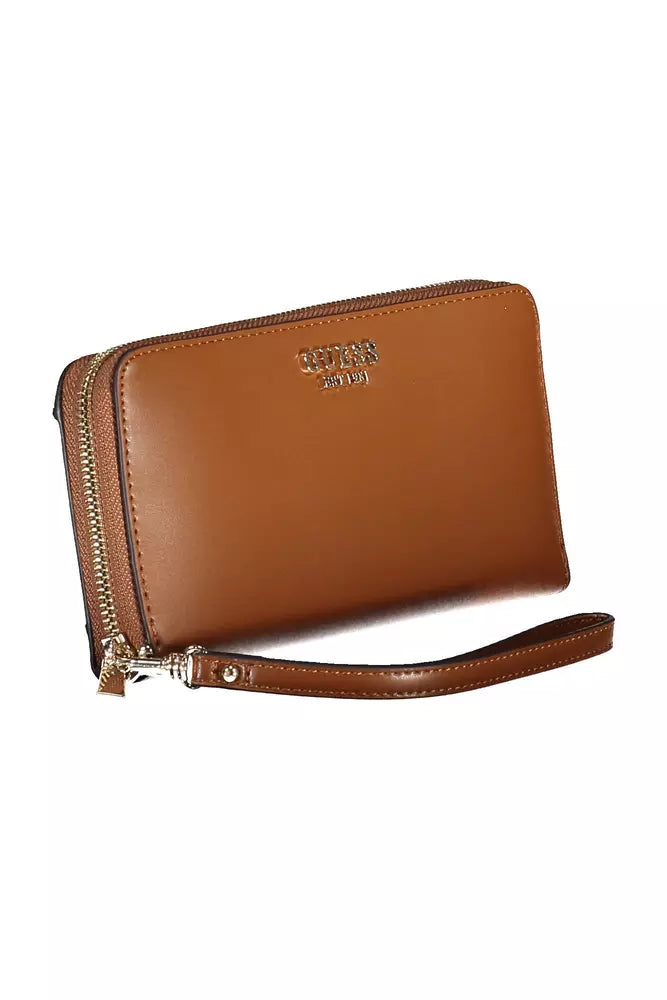 Brown Polyethylene Women Wallet