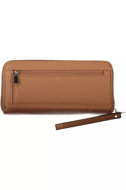 Brown Polyethylene Women Wallet