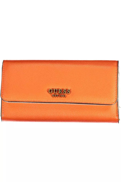 Orange Polyethylene Women Wallet