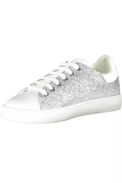 Silver Polyester Women Sneaker