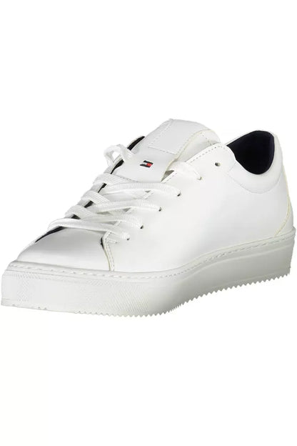 White Synthetic Women Sneaker