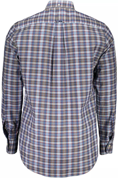 Blue Cotton Men Shirt