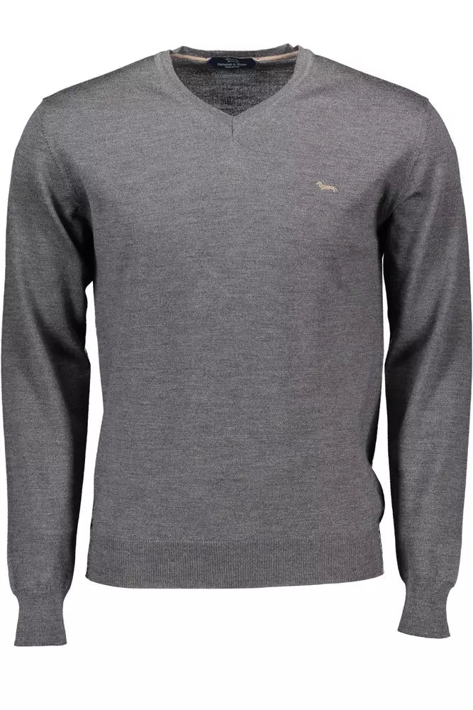 Gray Wool Men Sweater