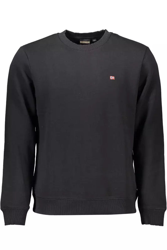 Black Cotton Men Sweater