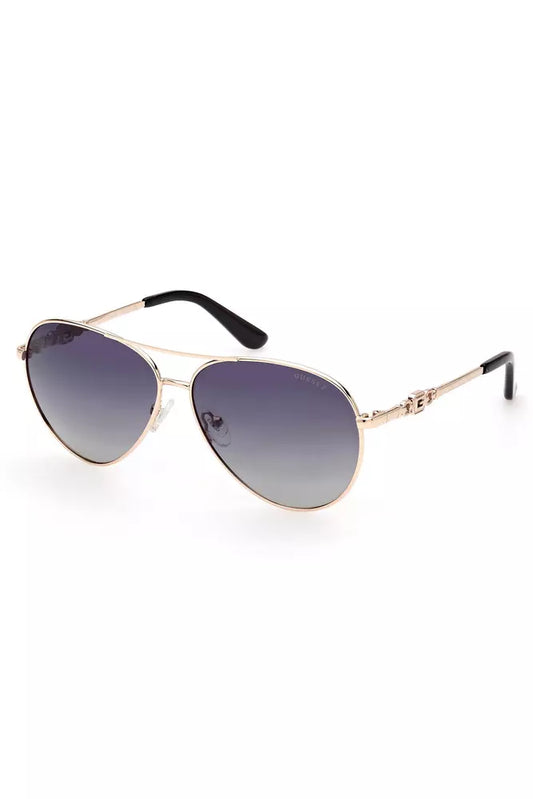 Gold Metal Women Sunglass