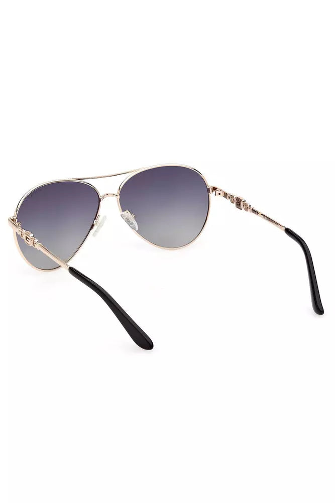 Gold Metal Women Sunglass