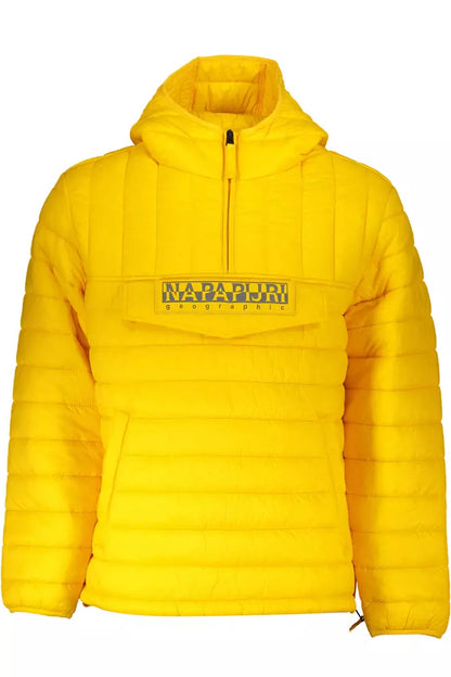 Yellow Polyamide Men Jacket